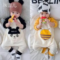 Mitease Baby Clothes Spring Suit Spring Autumn Ocean Gas 6 Months 3 Freshmen Long Sleeve Khaclothes Spring Dress Baby Conjoined