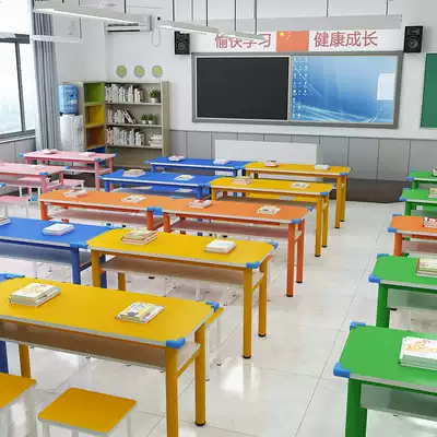 Class desks and chairs pei xun zhuo primary and middle school students learning table training institutions single double cram school classroom desks and chairs