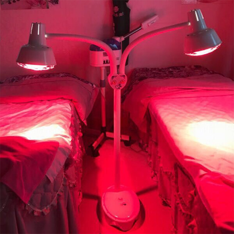 Beauty Salon Far Infrared Physiotherapy Lamp Double Head Baking Light Floor Style Home God Light Red Light Lamp Electric Baking Light Physiotherapy Lamp-Taobao