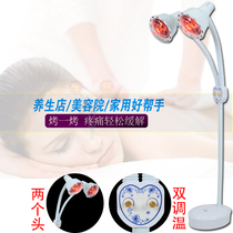 Beauty salon far infrared therapy lamp Double head baking lamp Floor-standing household magic lamp Red light electric baking lamp Physiotherapy lamp