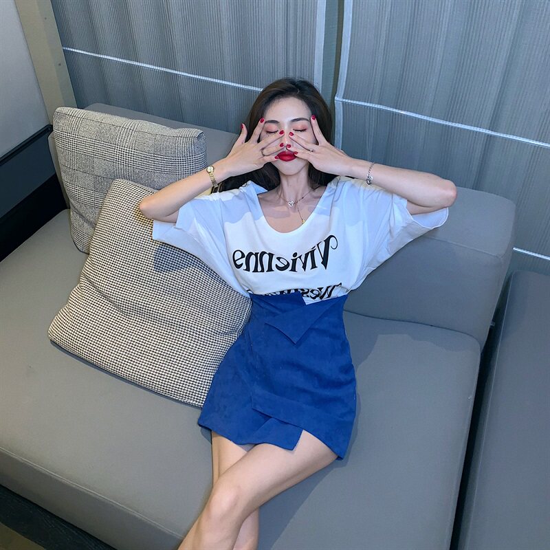 Cool style bungling wearing a ride-in-a-sister wind suit skirt Children summer clothes Little Subfried Street 2022 Summer new women's clothes