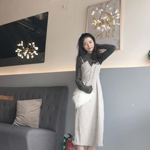  2021 spring womens clothing Republic of China wind cold wind high-end sense early autumn small man wear Dongdaemun suit skirt female