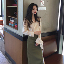  Autumn 2021 new female fairy thin chic high-end design casual early autumn long-sleeved dress