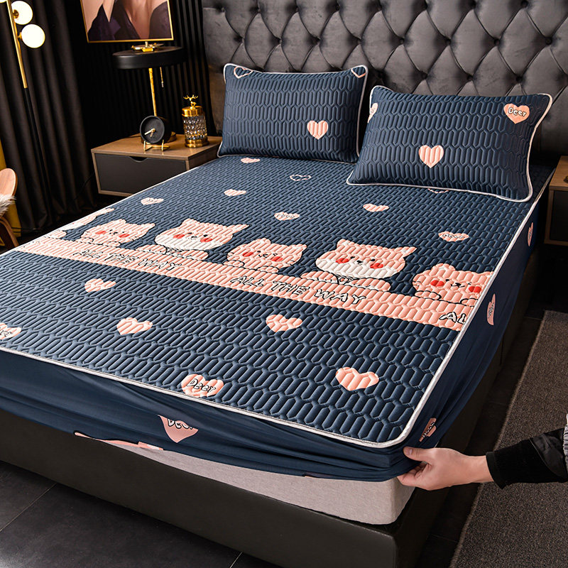 Thai Latex Cool Mat Three Sets Summer Naked Sleeping Ice Silk Mat Washable Bed Linen Mat folding bed Ogasawara 3