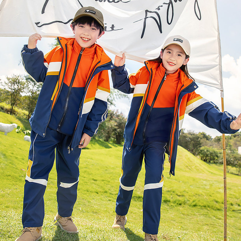 Primary school children's school uniform with three sets of winter clothing detachable three-in-one class clothes kindergarten garden clothes for spring and autumn suits