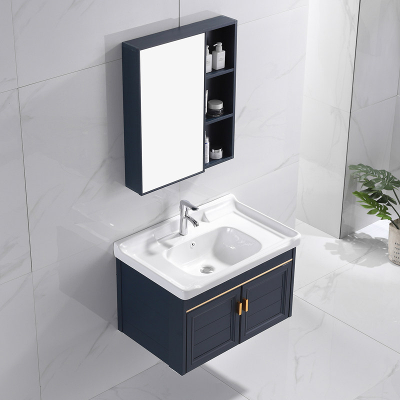 Light Extravagant Space Aluminum Suit Bath Room Cabinet Combination Modern Minima Washbasin Washbasin Dressing Room Wash Bench Bathroom