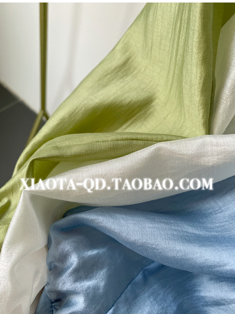 XTHEMCAPS Korean designer 21 summer silkworm * silk texture slightly pearly color fairy sweet shirt 3 colors