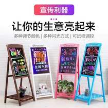 Vintage old log flower rack blackboard Magnetic vertical blackboard Cafe florist bracket advertising shop drawing board