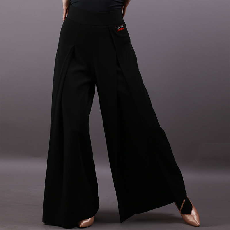Sanmdas New Professional Modern Dance Pants Lady Latin Trousers National Standard Dance High-Waist Social Dance Training Costumes