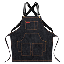 Painting apron art student digital oil painting Korean version of fashion anti-dirty coat special overalls barber denim apron