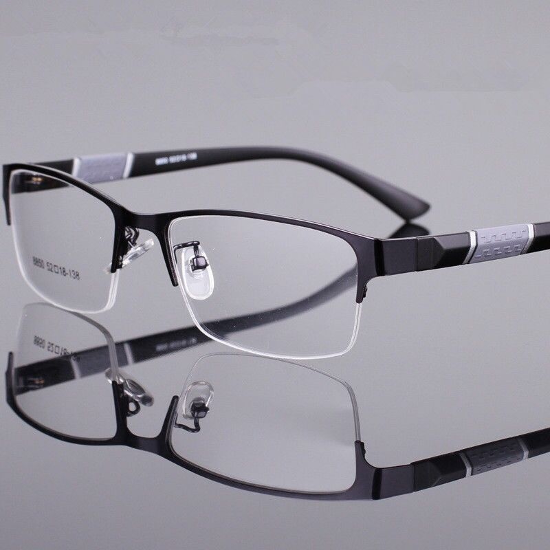 Half-frame Myopia Glasses Men's Glasses Men's Eye Cell Phone Computer Glasses No Degree Flat Mirror