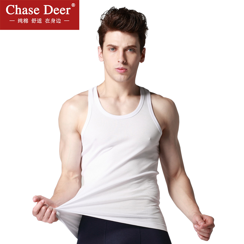 Men's Pure Cotton Fine Needle Rib Vest Plain Summer Sweat Vest Loose Solid Color Spring Autumn Winter Base Vest