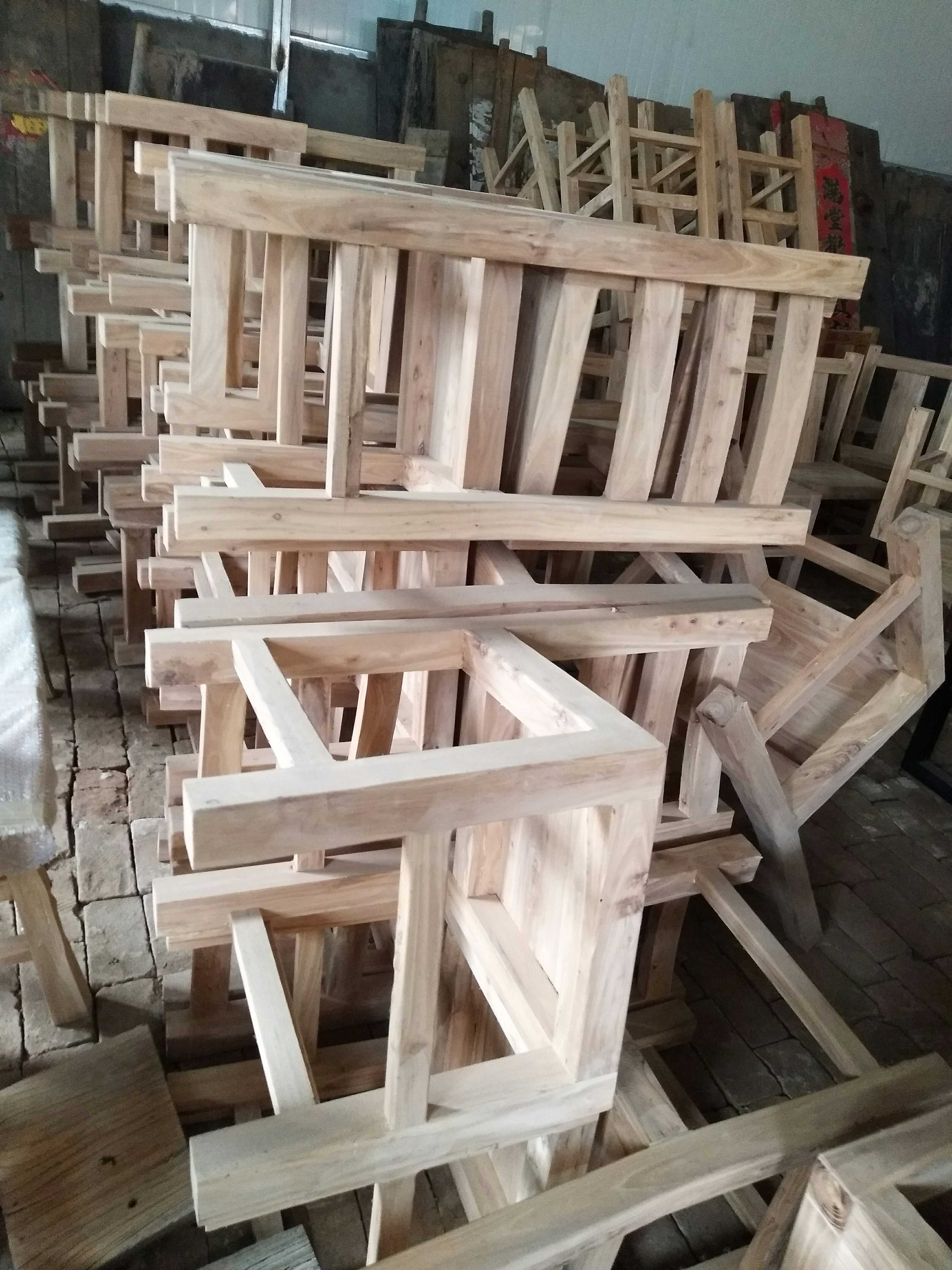 Old Elm Nội thất Ghế gỗ Rắn Craft Ghế ăn Bàn ăn kết hợp Ghế văn phòng Ghế hiện đại đơn giản - Đồ gỗ ngoài trời bàn ghế để ngoài trời