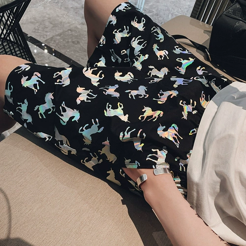 Tide, летние шелковые шорты для отдыха, штаны, 2024 года, оверсайз