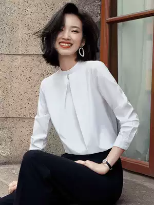 White shirt women long sleeve 2019 spring and autumn new Korean fashion temperament ol white collar work shirt professional work clothes