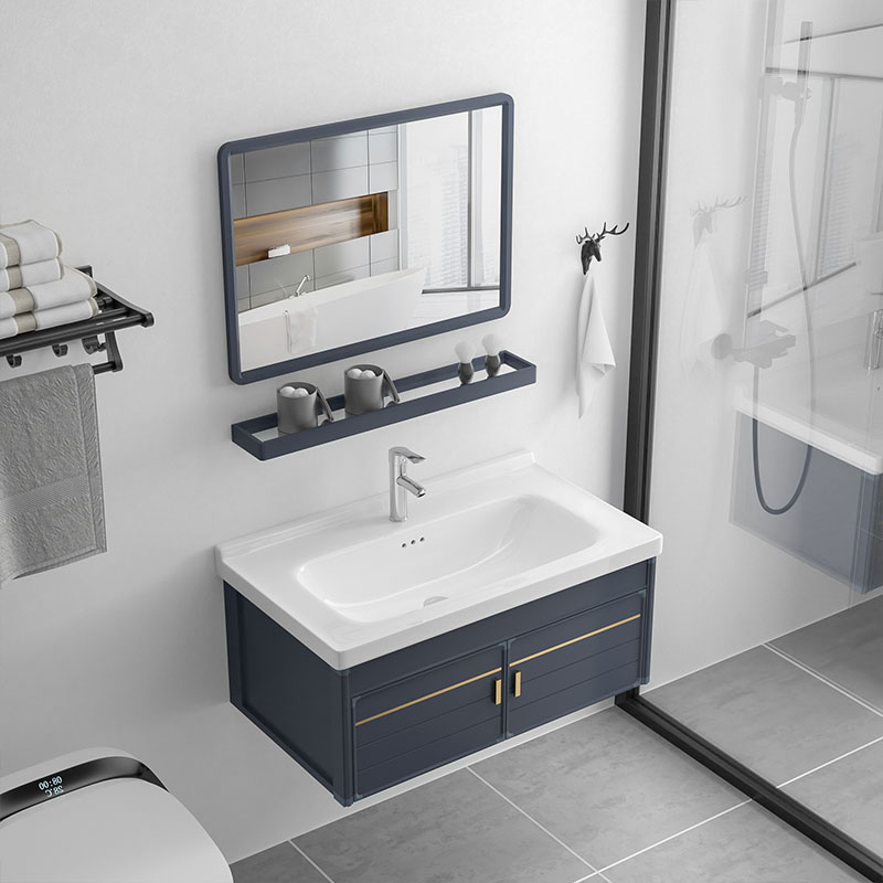 Wash Basin Cabinet Composition Space Aluminum Washbasin Nordic Small House Type Makeup Room Wash Terrace With Mirror Cabinet Washout Basin Cabinet