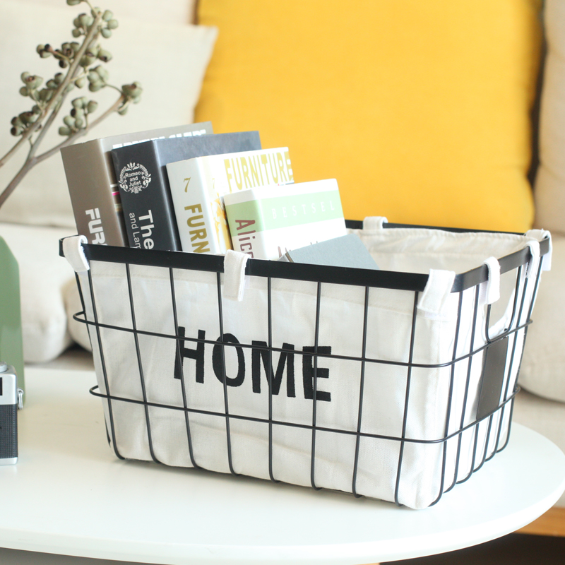 Xianyouran ins Nordic storage basket desktop storage basket snack cosmetics book finishing basket household sundries