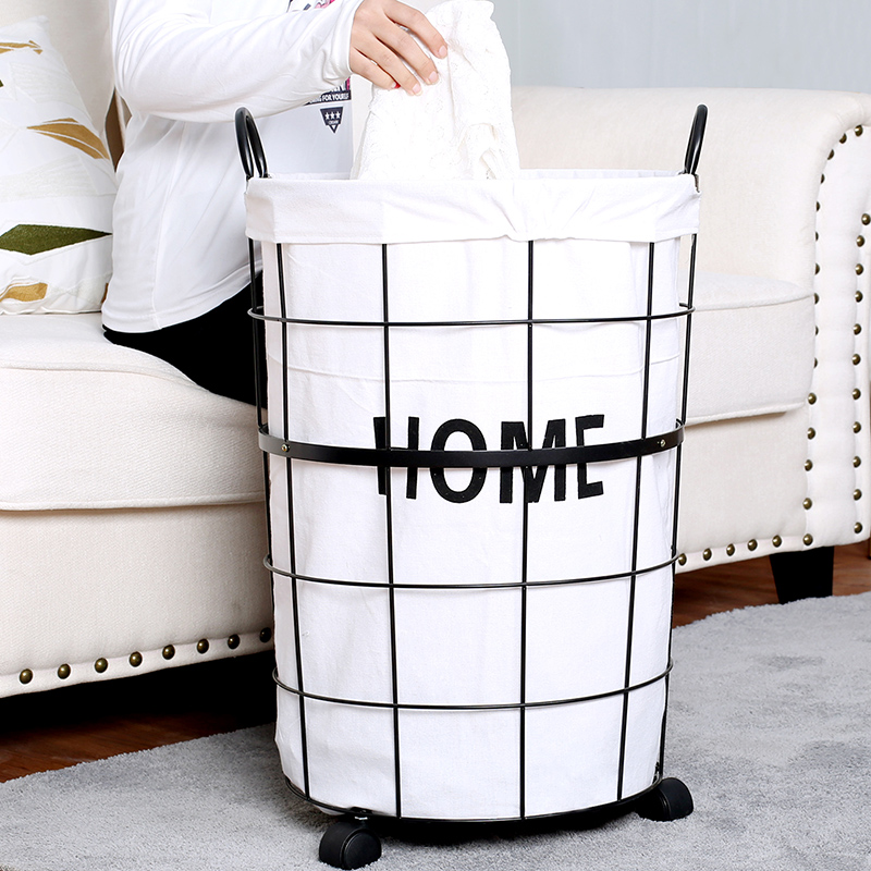 Dirty Laundry Basket Iron Art Nordic Dirty Laundry Containing home with lid Extra Large laundry basket Dirty Laundry Basket Dirty Laundry Basket