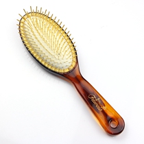 Taiwan Hair Wei Goose 24k gold plated metal air cushion massage gold comb Anti-static straight hair comb round tooth airbag comb