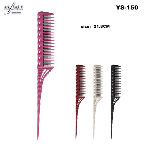 Япония YS.Park YS-150 Длинные и короткие зубные волосы расчесывали профессиональные парикмахерские хвостовые расчески, выбирая расческу