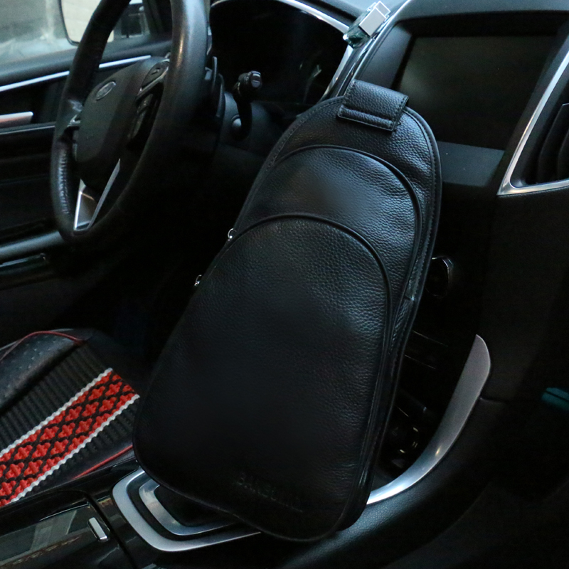 Bainbridge Men's Large Top Layer Leather Chest Bag Large Capacity Casual Link Advertising Potato Starch Data