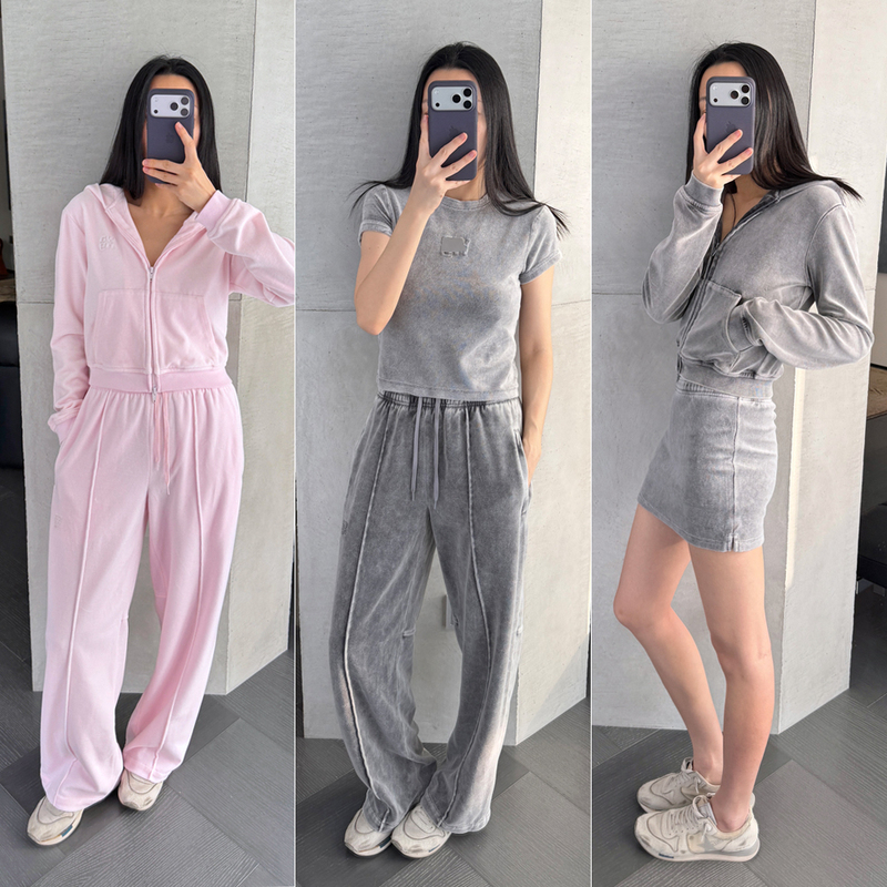 Casual Outfit·A Set That Saves Thousands of Yuan~W@Ng Velvet Hooded Sweatshirt/Long Pants/T-Shirt/Short Skirt Pants