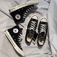 Converse chính hãng thập niên 1970 cổ điển giày vải đen Giày nam giày nữ cao đen 162050c đen thấp 162058c giày the thao nữ giá rẻ