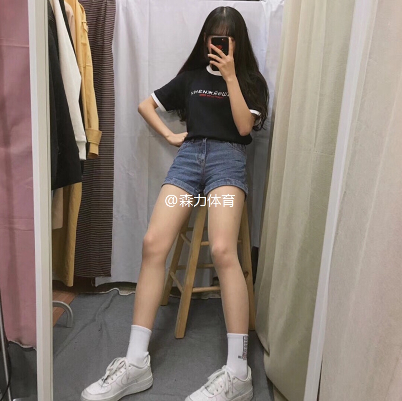 Nike Air Force AF1 Air Force One Low Mid Wheat Pure Black Medium Pure White Giày đế thấp - Dép / giày thường giày the thao nữ hàng hiệu