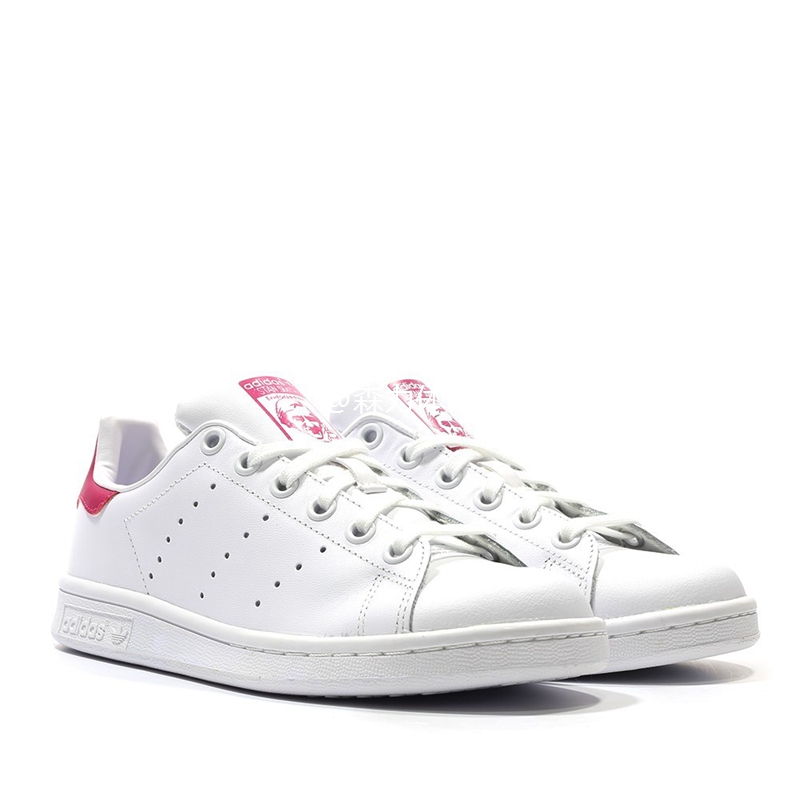 Giá thấp tại chỗ Adidas Stan Smith Smith màu hồng đậm hồng đỏ đuôi đỏ giày thể thao B32703 - Dép / giày thường giày sneaker chính hãng
