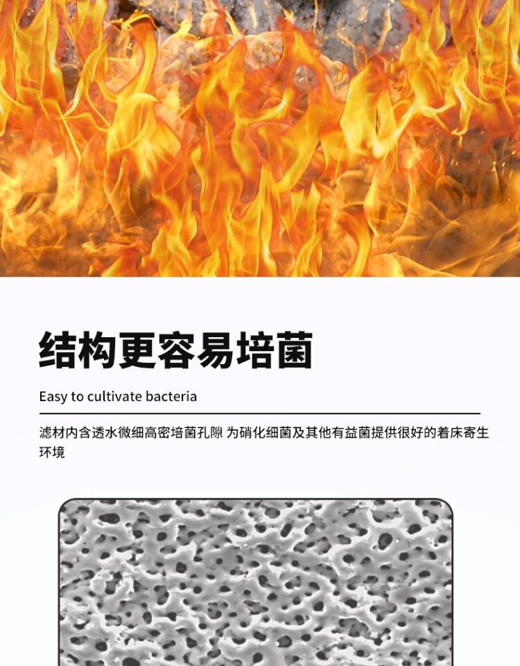 沃韦朗胶囊原矿滤材过滤材料鱼缸专用过滤石橄榄球金龙纳米细菌屋 detail 6