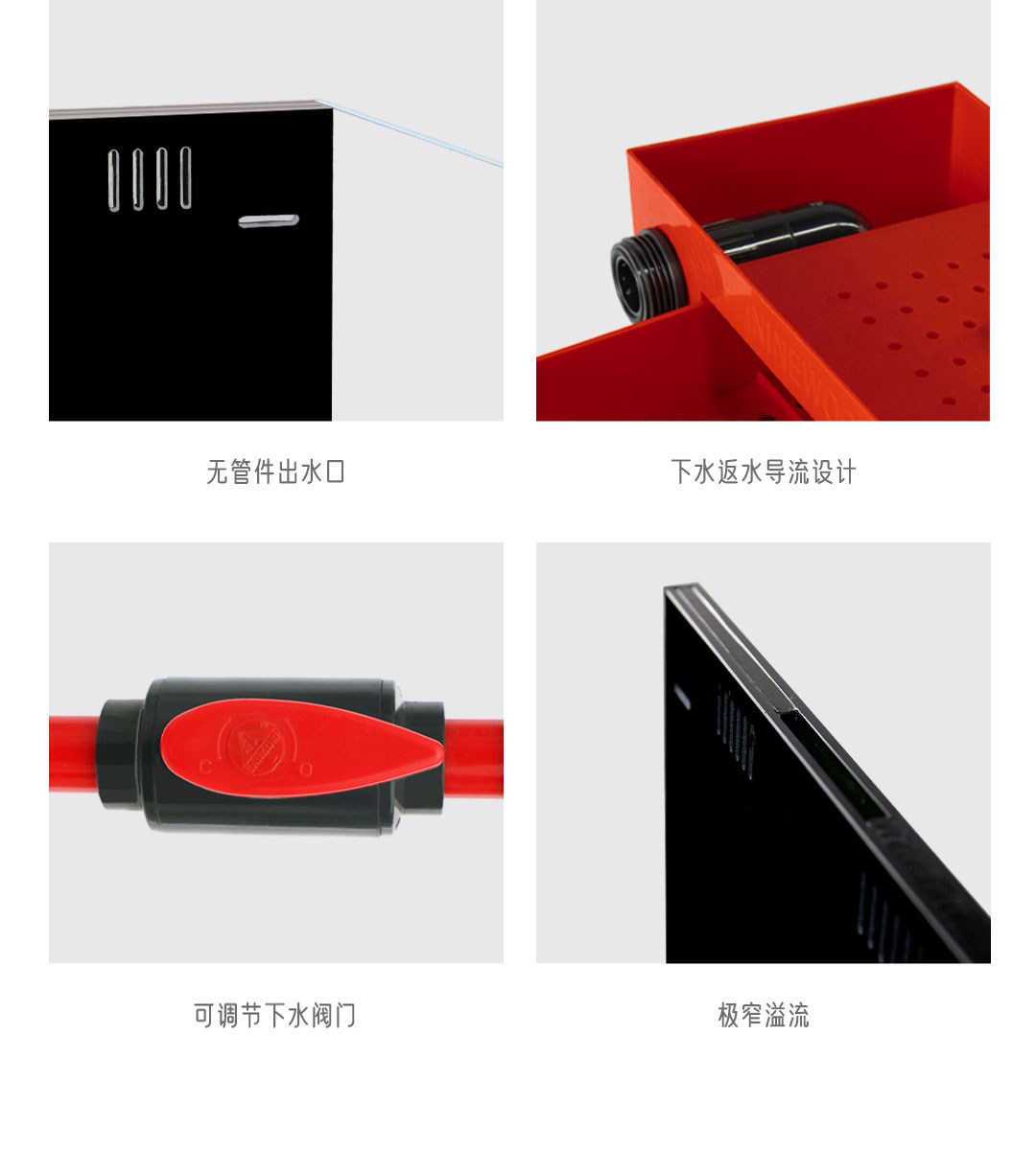 NINEWOOD久物45loft款萤火虫底滤鱼缸桌面一体双层养龟金鱼底滤缸 detail 12