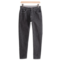 Mens West Lake Pavilion (Sen) Spring dress tide Joker cotton small feet black jeans SM615