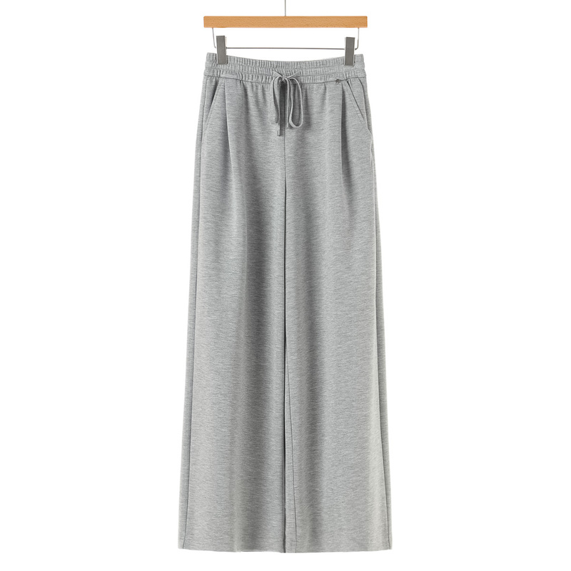 699 33% Viscose [Moy] Autumn Wear Drawstring Elastic Loose Wide-Leg Sweatpants 624 Cut Label