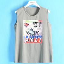 27 series autumn new daily casual round neck loose short cotton vest shirt 005 cut label