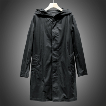Mens West Lake Pavilion (JP) autumn trend ~ loose hooded medium long windbreaker jacket JP525