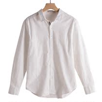 Mens West Lake Pavilion (Sen) Winter dress workplace solid color slim cotton long sleeve shirt SM340