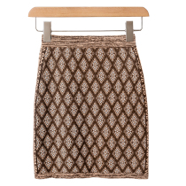 West Lake Loft Old (Meadow) Spring Dress Tightness Waist Rhomboid Plaid High Waist Knit Half Body Dress WD1154 Cut Mark