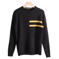 Mens West Lake Pavilion old (Sen) spring dress texture embellishment striped color round neck long sleeve sweater SM214