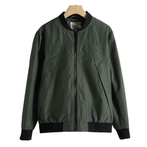 Mens West Lake Pavilion Old (Sen) Spring dress back print ribbed stitching stand collar jacket SM344