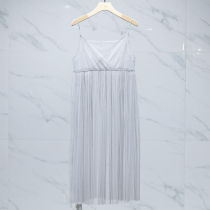 West Lake Pavilion old (YA) Autumn maternity wear large size sling strap mesh dress yyy480