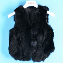 Childrens clothing*Shao special winter clothing new hin Canase rabbit hair cotton fur coat girls 066 cut label