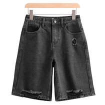 West Lake Cabinet Old (She) Spring Cotton Broken Cave Straight Cylinder 50% Jeans TT211 Cut Mark