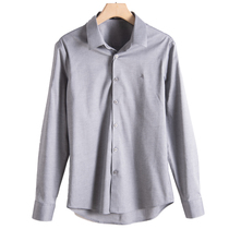 Mens West Lake Pavilion Old (Sen) Spring dress is comfortable and simple ~ Outer lapel long sleeve fitted shirt SM515