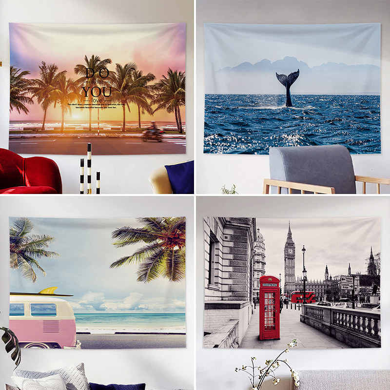 Nordic ins wind background cloth hanging cloth room bedroom dormitory bedside net red live photo decoration layout wall cloth