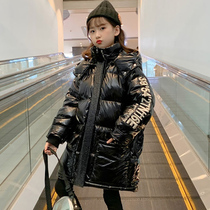 South Korean girls down jacket in mid-2021 Winter Yangqi CUHK Tong Net Red pure color Child thickened jacket