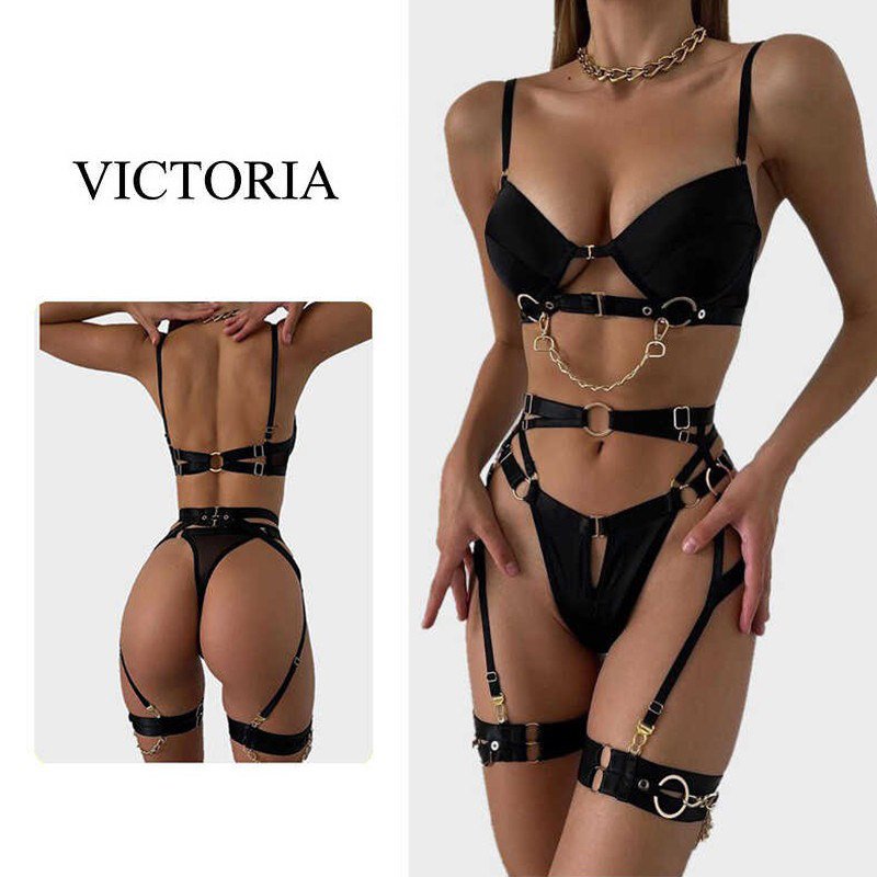 Victoria's secret front-closure lingerie: metal chain, push-up bra set for  small busts, prevents sagging,