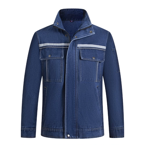 Джинсовый хлопковый комбинезон, увеличенная толщина, защита от ожогов