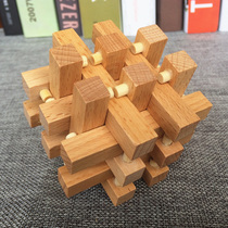 Eighteen-pillar Luban lock Kong Ming lock single beech wood high difficulty adult childrens educational toy 18 arhat