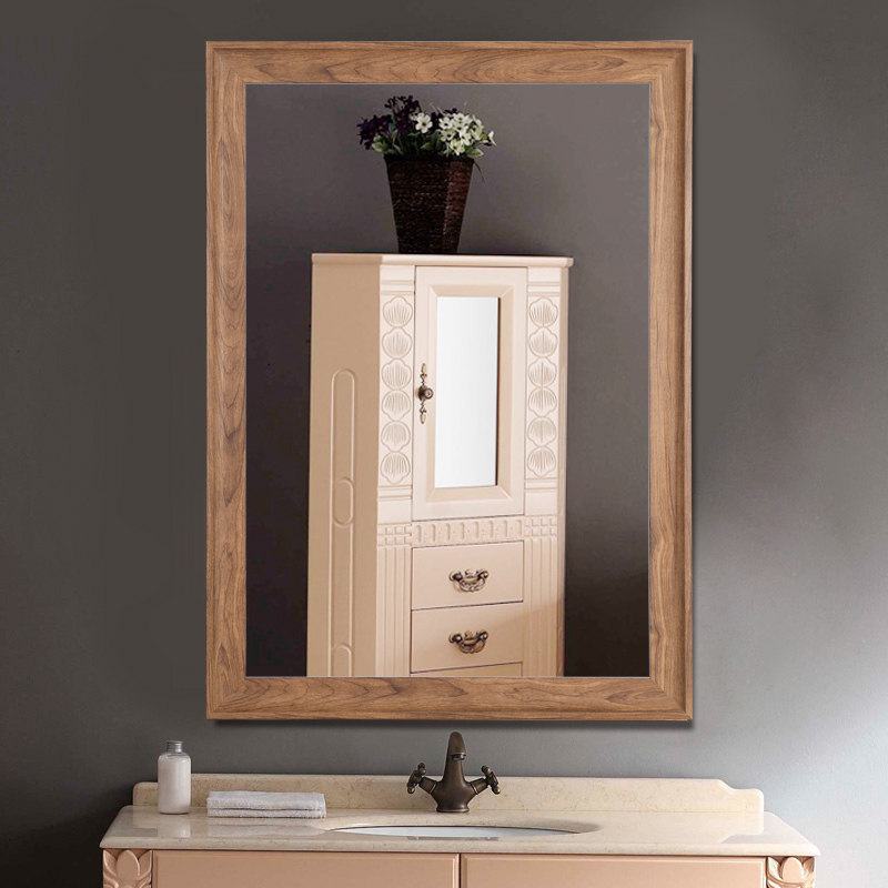 Nordic Bathroom Mirror Wall Wall Toilet Mirror Punch Wall Cosmetic Mirror