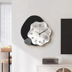 2025 New arrival Living Room Wall Clock Abstract Art Fancy Black and White Clock Wall Tv Cabinet Wall Clock Restaurant Clock